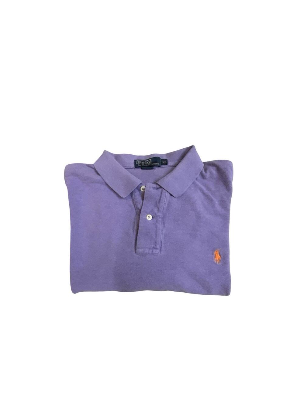 Pole Ralph Lauren Purple Short Sleeve Polo Shirt 100% Cotton Sz XL